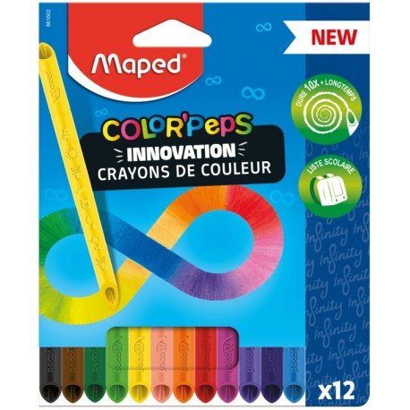 17807-large_default-1.jpg 12 Crayons de Couleur Color Peps Infinity Maped – Image 1