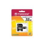 Carte mémoire MicroSDHC Transcend 32 Go classe 4 avec adapteur