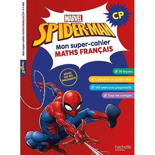 Mon20super-cahier20maths20franC3A7ais20Marvel20Spider-Man20CP20-20CP.jpg Mon super-cahier maths français Marvel Spider-Man CP - CP – Image 1