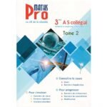 Pro maths 3éme AS collégial Tome2