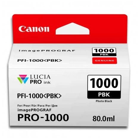 Cartouche d'encre Canon d'origine PFI-1000PBK Noir photo (0546C001AA) – Image 1