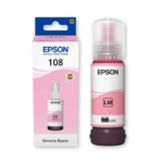 Cartouche d'encre Epson 108 Bouteille d'encre EcoTank Magenta clair 70 ml  7 200 pages en couleur pour L8050  (C13T09C64A)