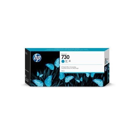 Cartouche d'encre HP 730 Cyan 300 ml d'origine pour Imprimante HP DesignJet série T1700 (P2V68A) – Image 1