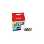 Cartouche d'impression Noire BCI-15Bk Canon (Pack de 2 )